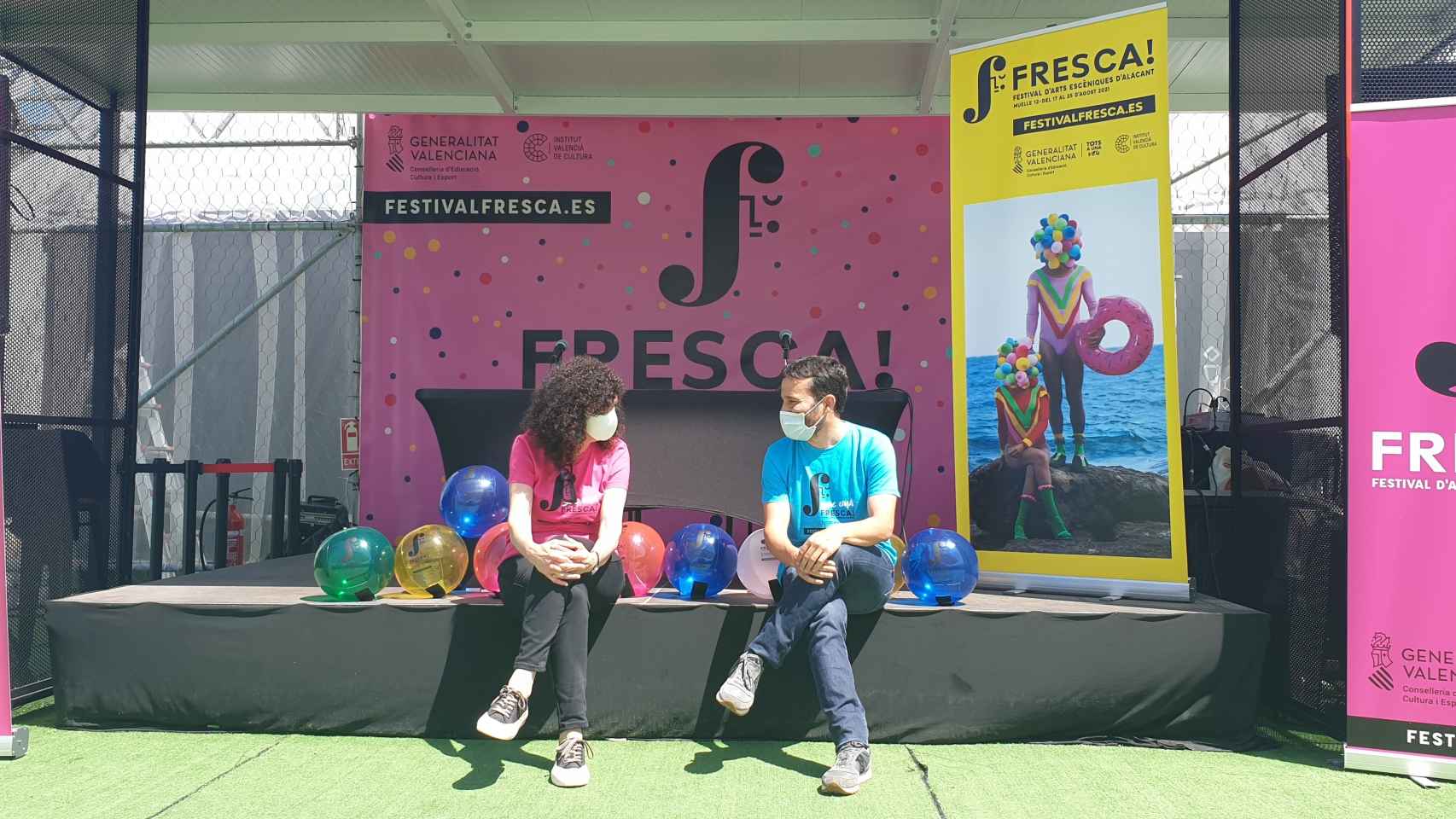 Alicia Garijo y Vicent Marzà, en la presentación del festival Fresca!