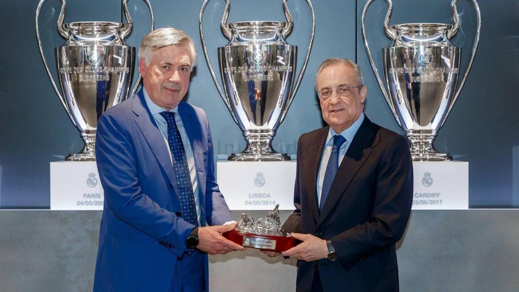 La firma de contrato de Carlo Ancelotti con Florentino Pérez