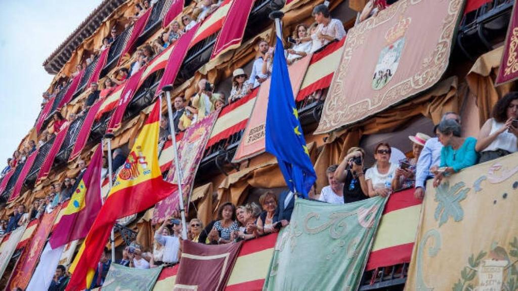 Imagen de archivo de los balcones de la Delegación del Gobierno de Toledo. Foto: Óscar Huertas