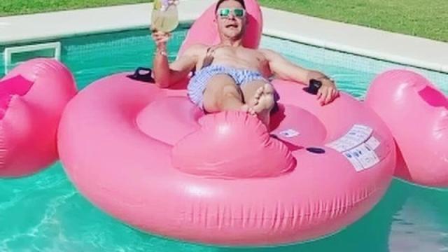 Joaquín Sánchez, en su piscina