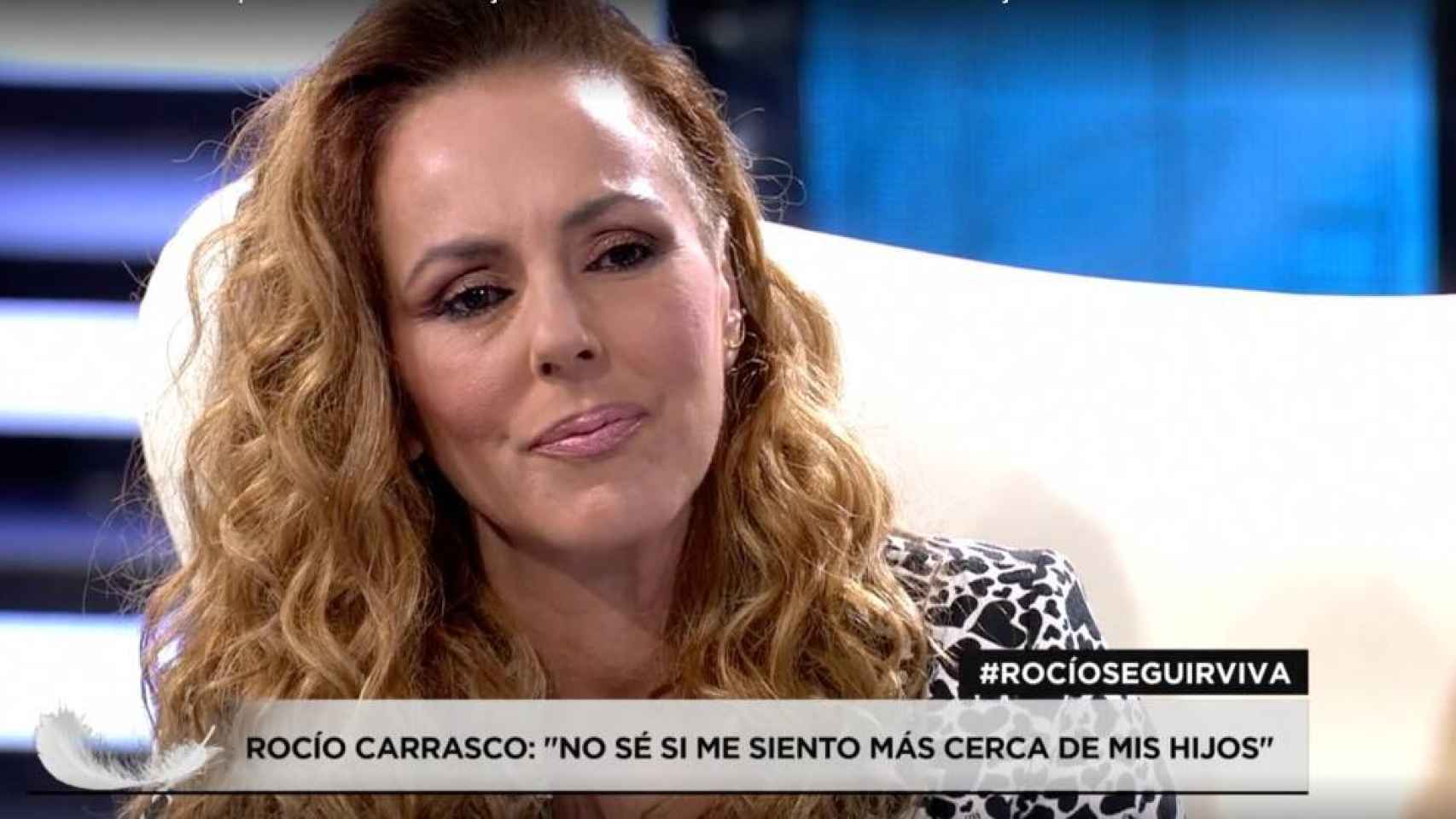 Rocío Carrasco durante su entrevista en Telecinco