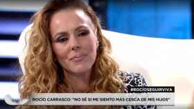 Rocío Carrasco durante su entrevista en Telecinco
