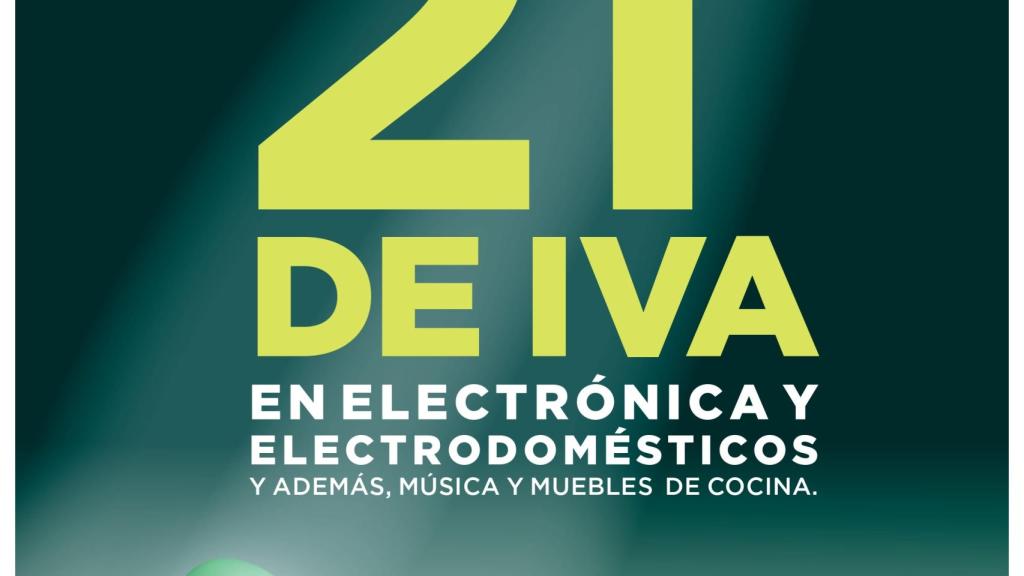 El Corte Inglés ofrece al cliente ahorrar el 21% de IVA en miles de productos durante los próximos dos días