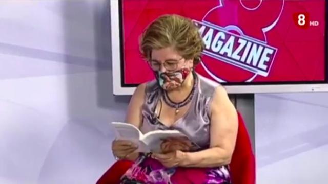 Sonsoles Soto Mories durante la polémica lectura en el programa.