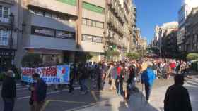 Manifestación de la Plataforma de Trabajadores del Metal en Vigo para reclamar un convenio justo para el sector.