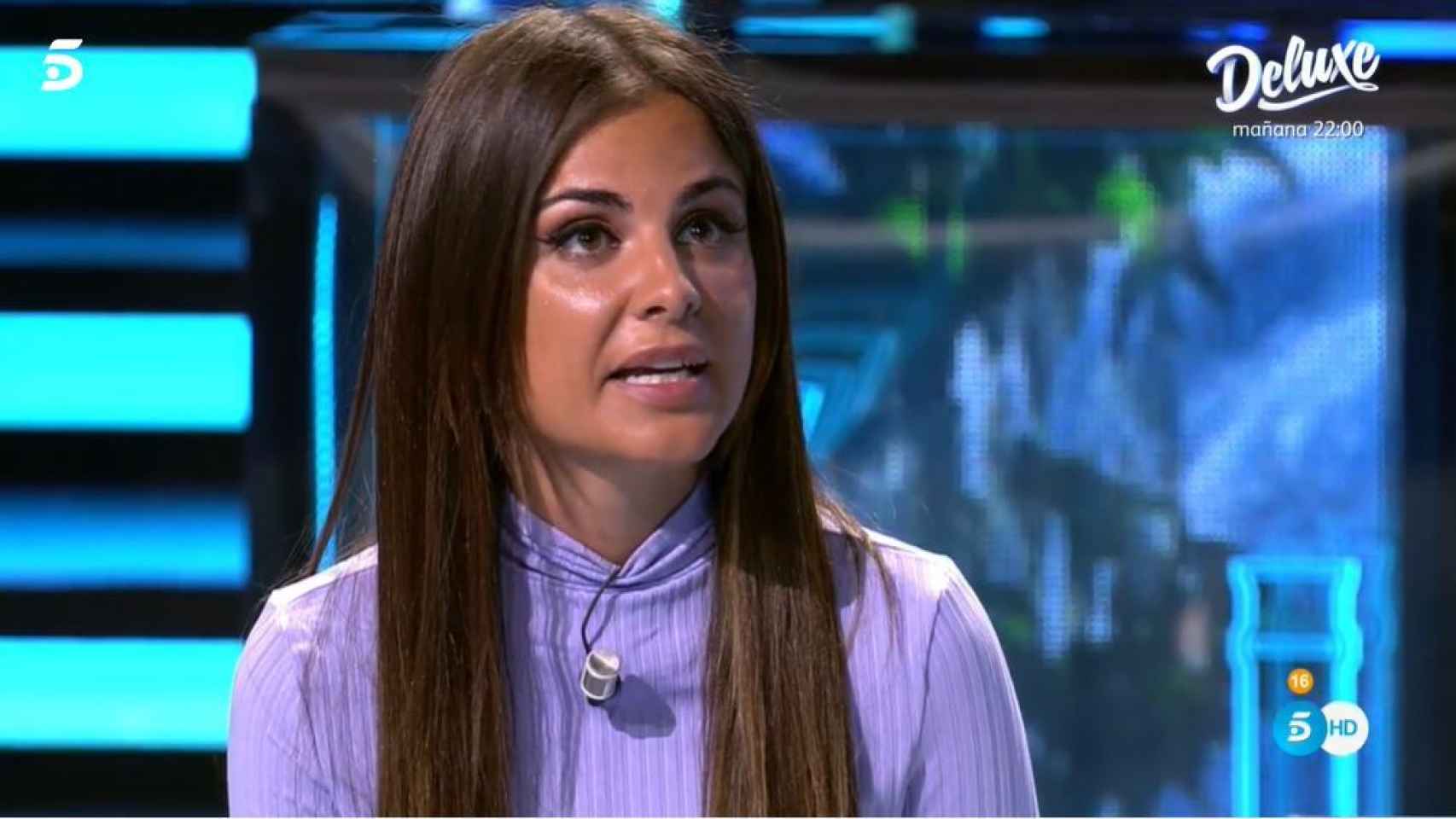 Alexia Rivas en el plató de Telecinco.
