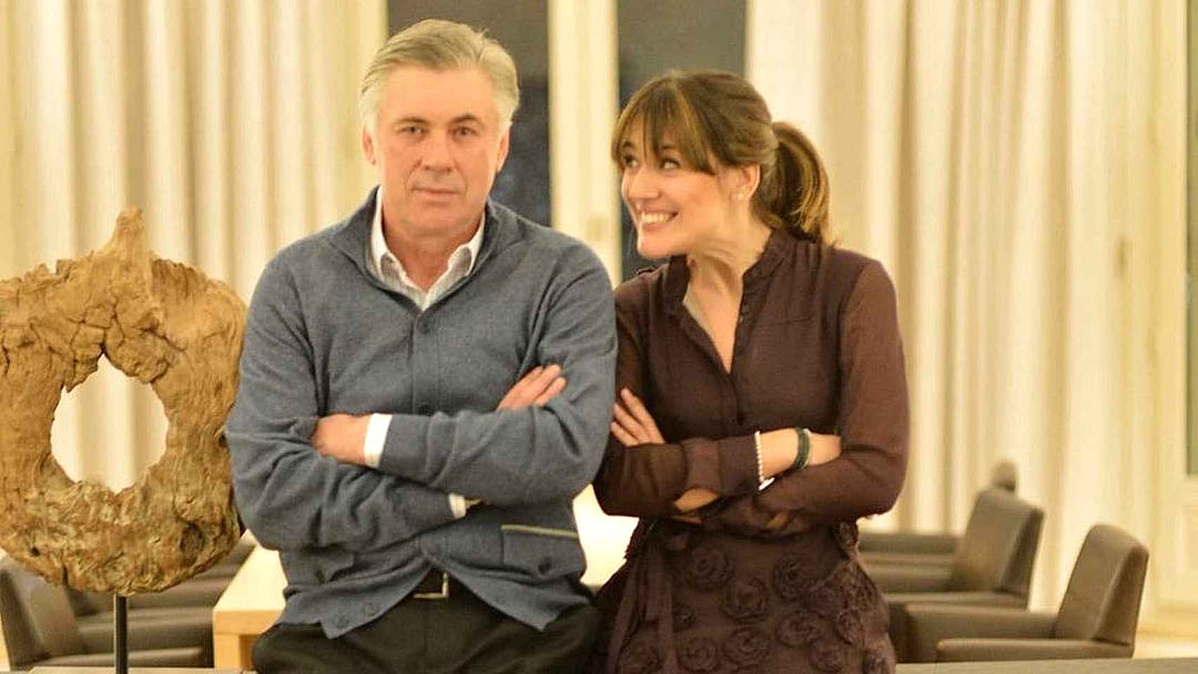 Carlo junto a su hija Katia Ancelotti, en una imagen de sus redes sociales.