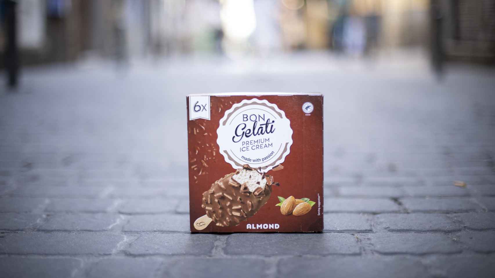La caja de helados almendrados Bon Gelati, la marca blanca de Lidl.