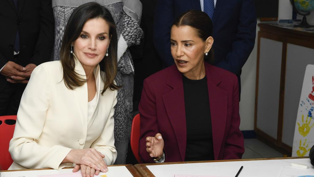 La reina Letizia junto a Lalla Meryem, durante su visita a Marruecos en 2019.