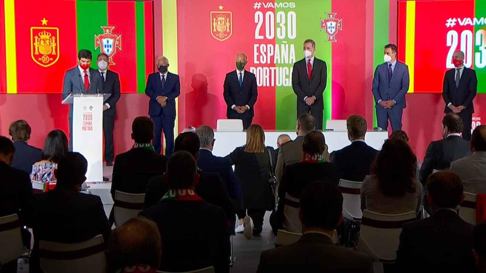 Acto de presentación de la candidatura del Mundial 2030 entre España y Portugal