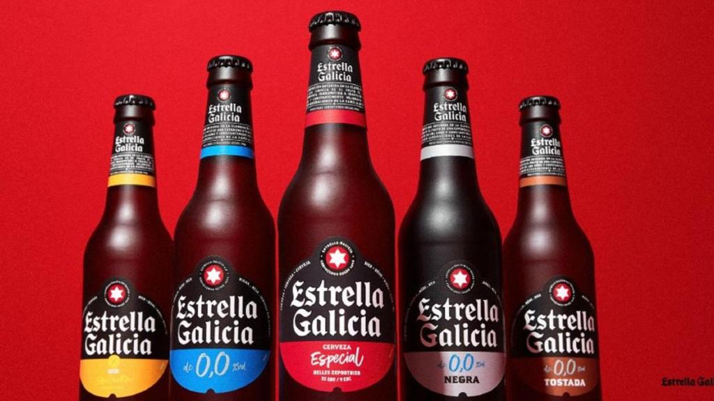 Estrella Galicia lanza su nueva imagen y diseño de botellas, más sostenibles