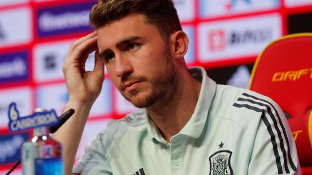 Aymeric Laporte, en rueda de prensa