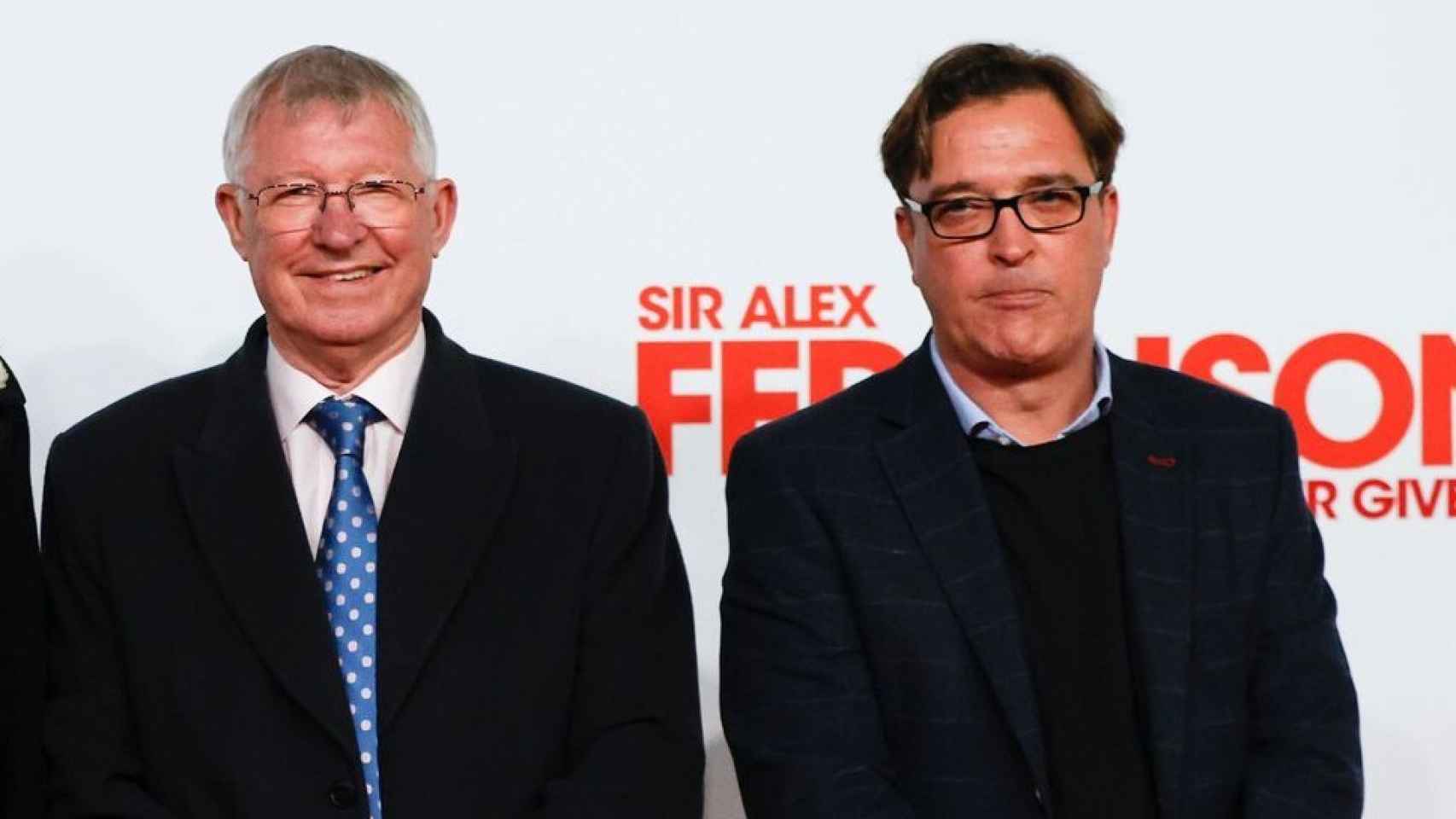 Alex Ferguson y su hijo y director del documental Jason