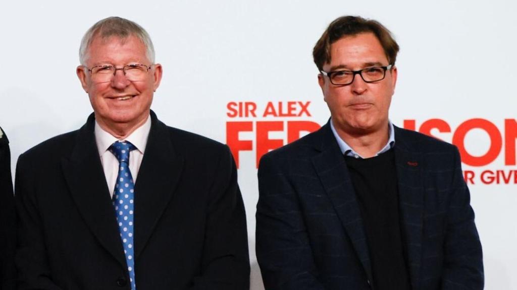 Alex Ferguson y su hijo y director del documental Jason