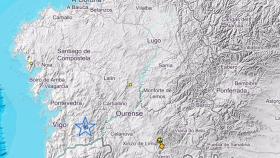Localización de los terremotos registrados.