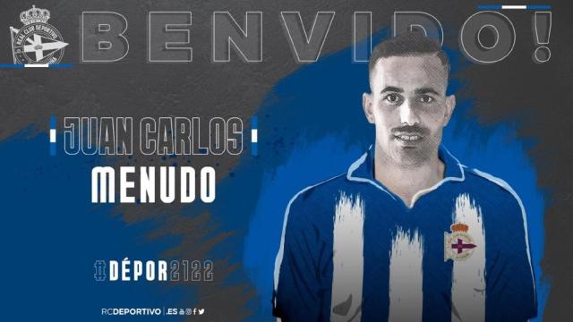 El primer fichaje del Deportivo, Juan Carlos Menudo.