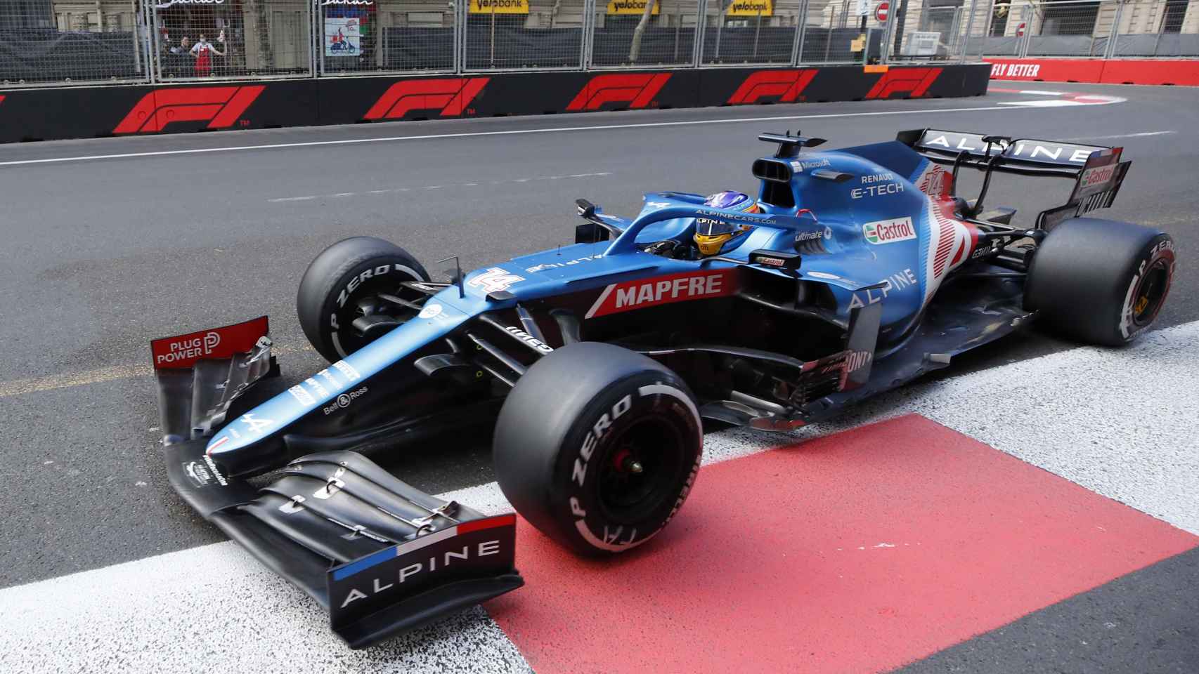 Fernando Alonso en el Gran Premio de Azerbaiyán de Fórmula 1