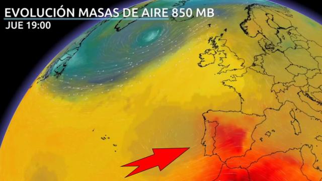 Masas de calor en España previstas para el viernes 11 de junio. Eltiempo.es