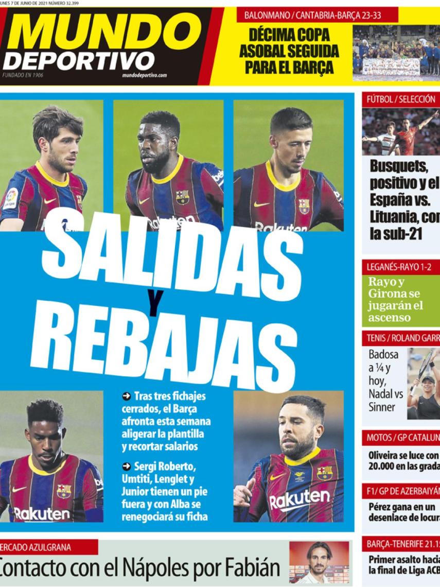 La portada del diario Mundo Deportivo (07/06/2021)