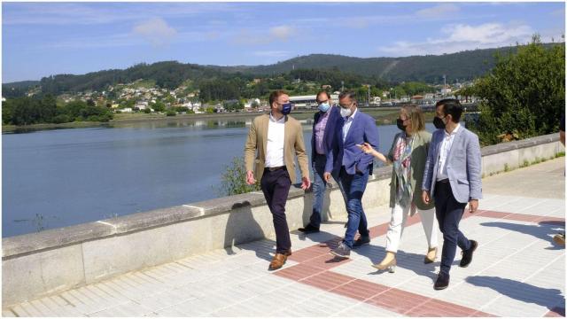 Ethel Vázquez durante su visita a Ferrol.