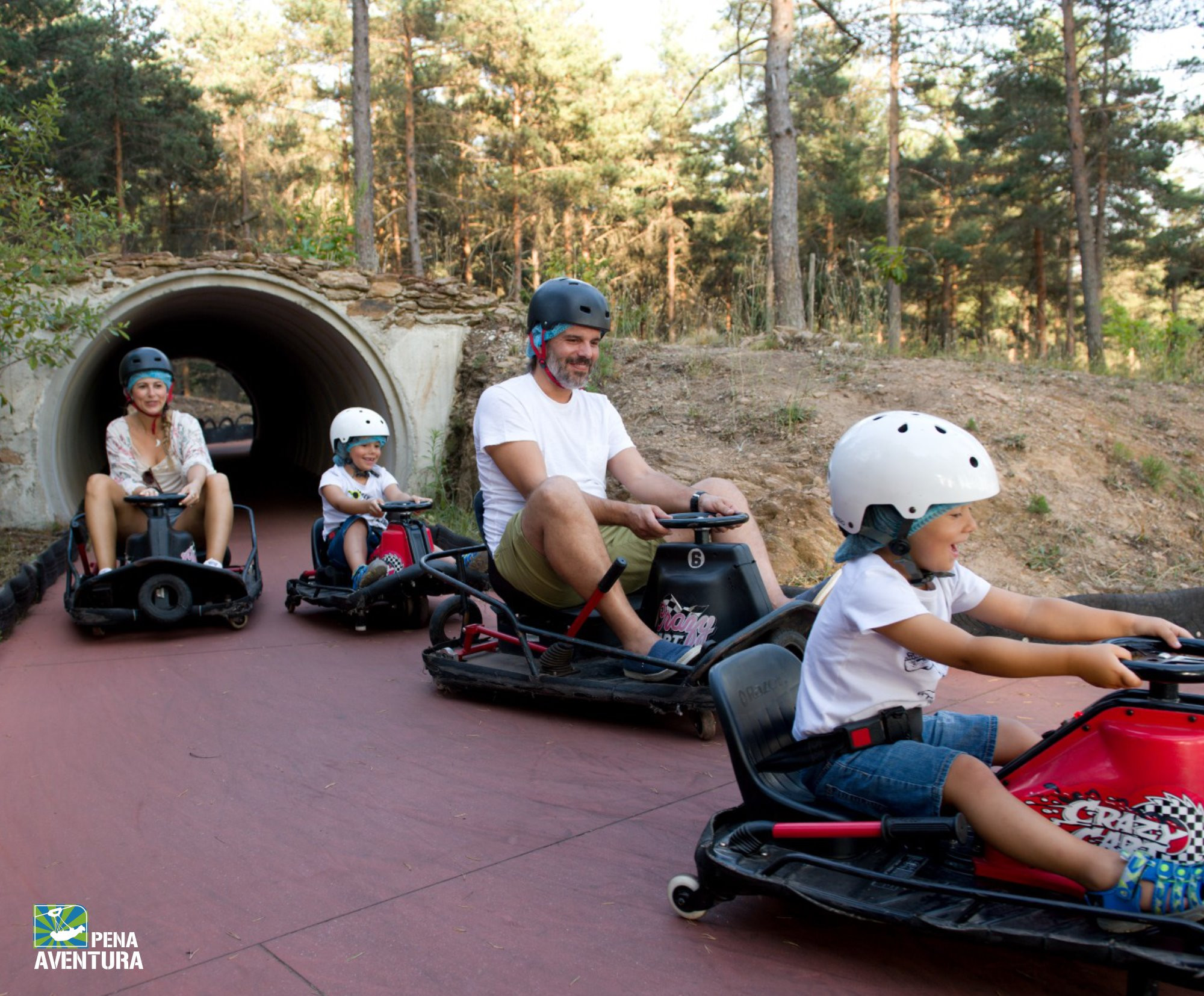 El circuito de kart, así como otras actividades, está preparado también para disfrutar en familia