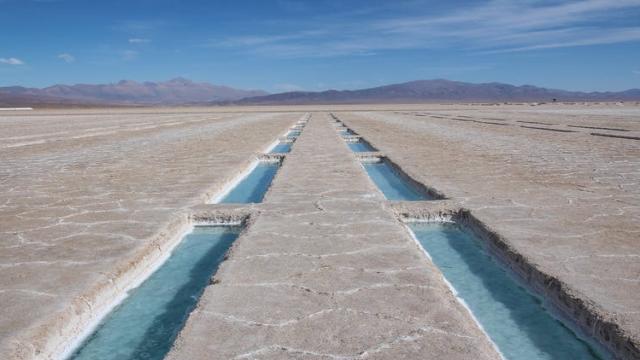 Salinas Grandes, en Jujuy, Argentina, zona de extracción de litio para baterías.