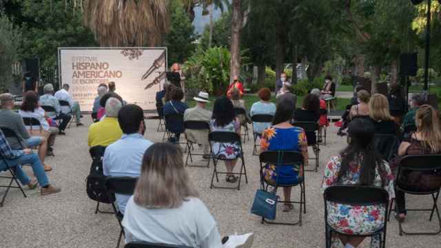 Fotografía realizada en el III Festival Hispanoamericano de Escritores, que cada año se celebra en la isla de La Palma
