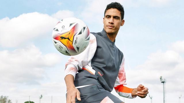 Varane, durante la presentación del nuevo balón de LaLiga