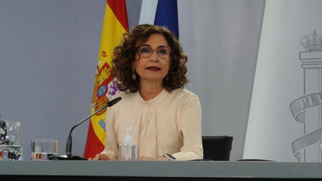 María Jesús Montero, ministra de Hacienda y portavoz, en rueda de prensa tras el Consejo de Ministros.