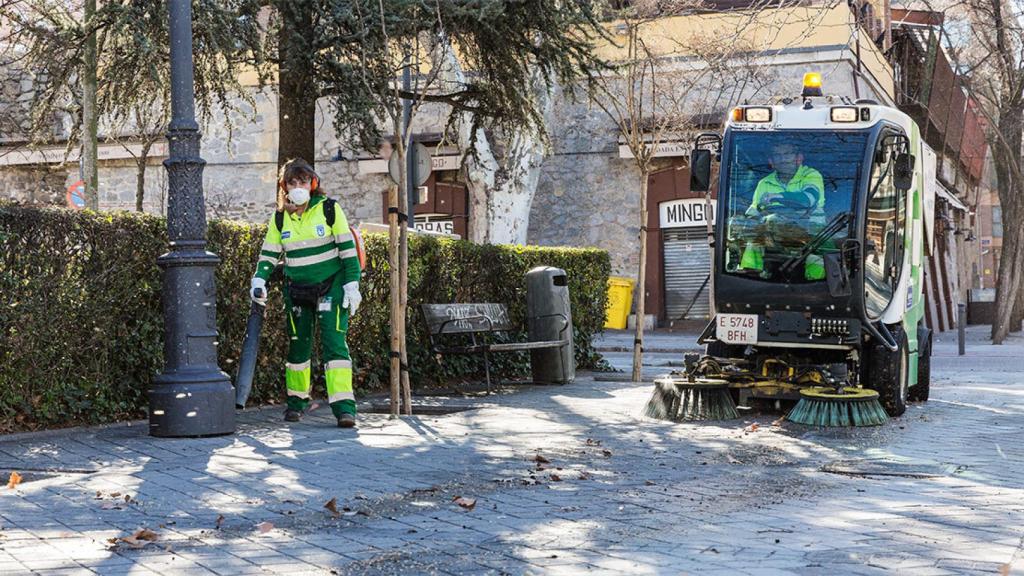 Trabajadores de Valoriza en las calles de Madrid.