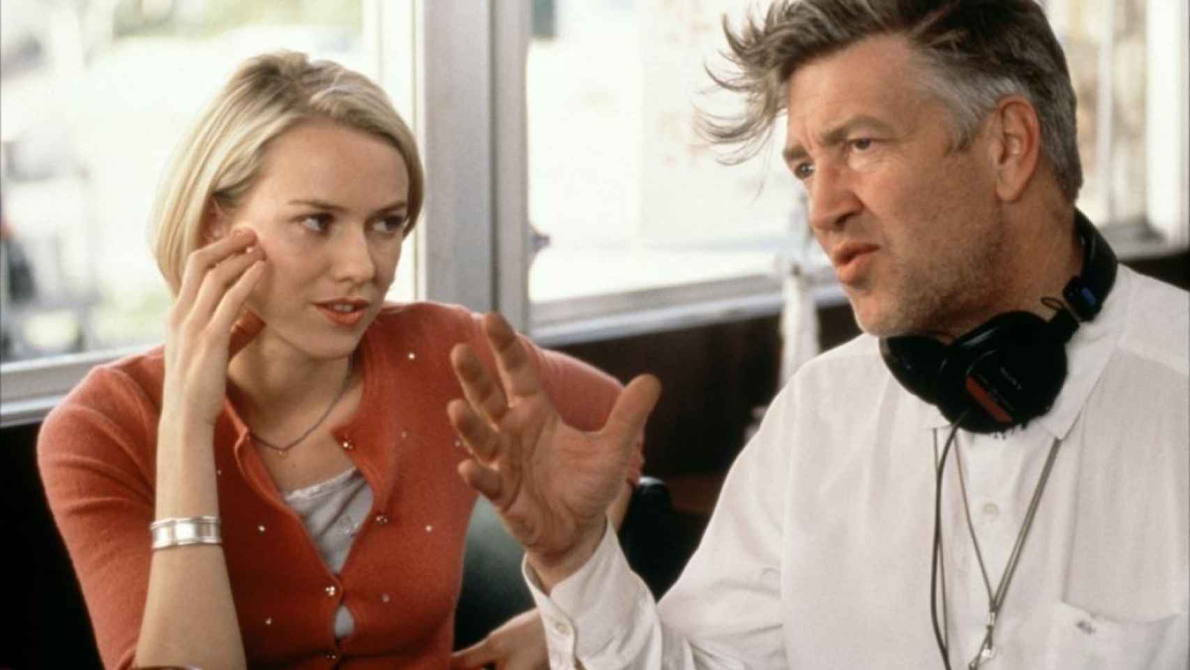 David Lynch junto a Naomi Watts en 'Mulholland Drive'.