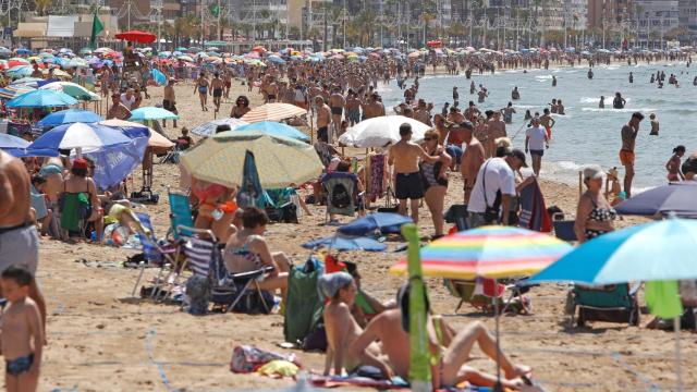 Playa de Benidorm, hace una semana.