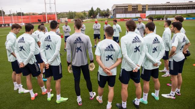 La Selección, durante un entrenamiento