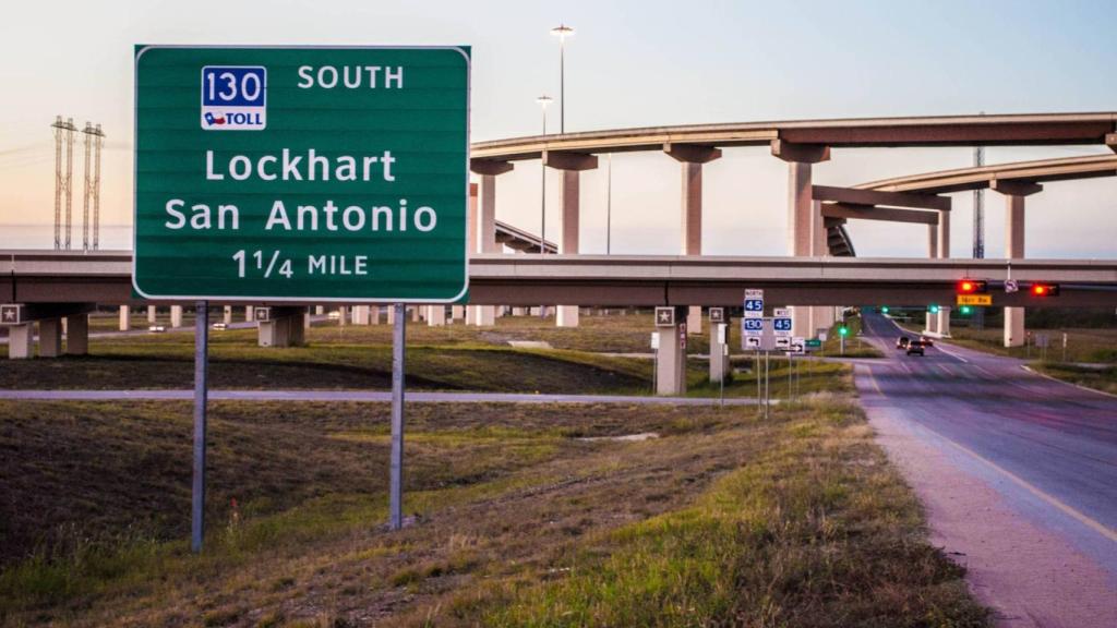 Tramo de la autopista South-130 en Texas.