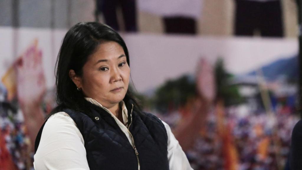 La candidata de Fuerza Popular, Keiko Fujimori, en una rueda de prensa el pasado 7 de junio.