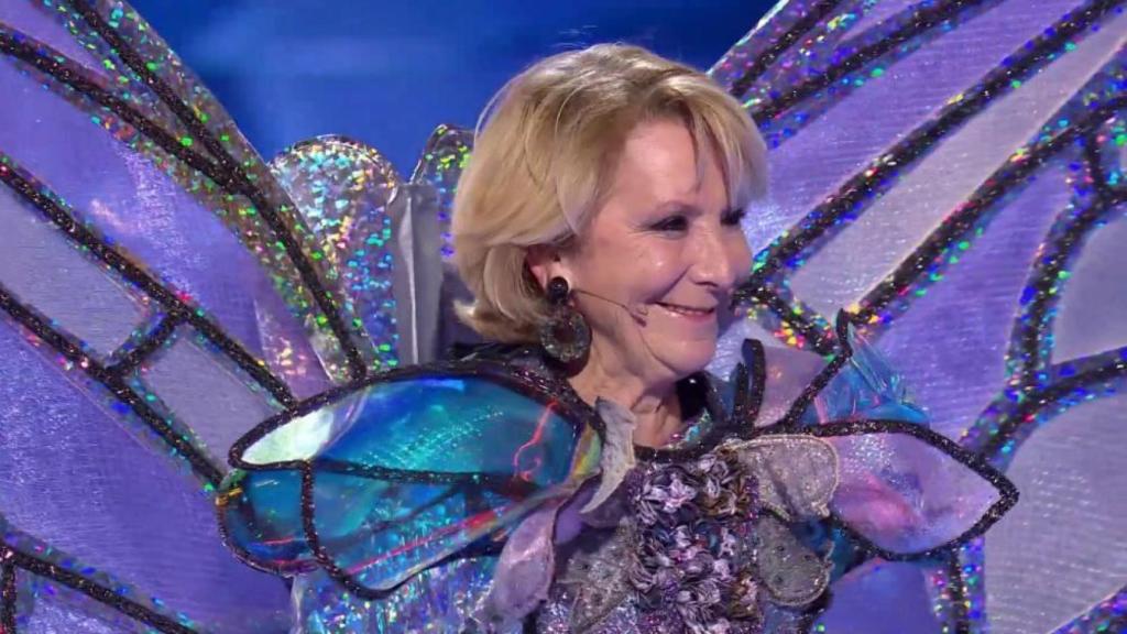 ‘Mask Singer’ sorprende de nuevo: Esperanza Aguirre se descubre tras la máscara de Mariposa