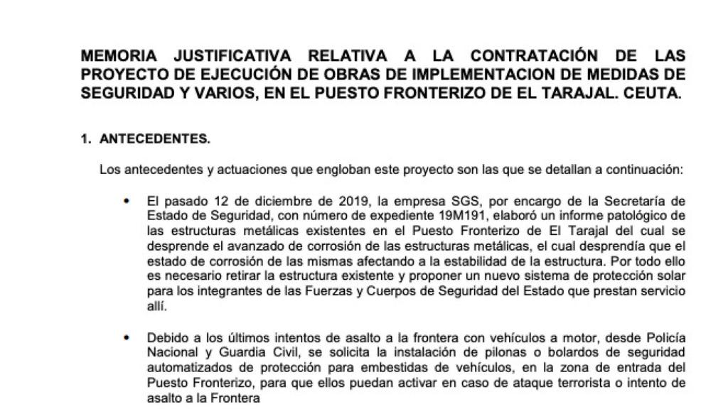 Memoria justificativa del proyecto.