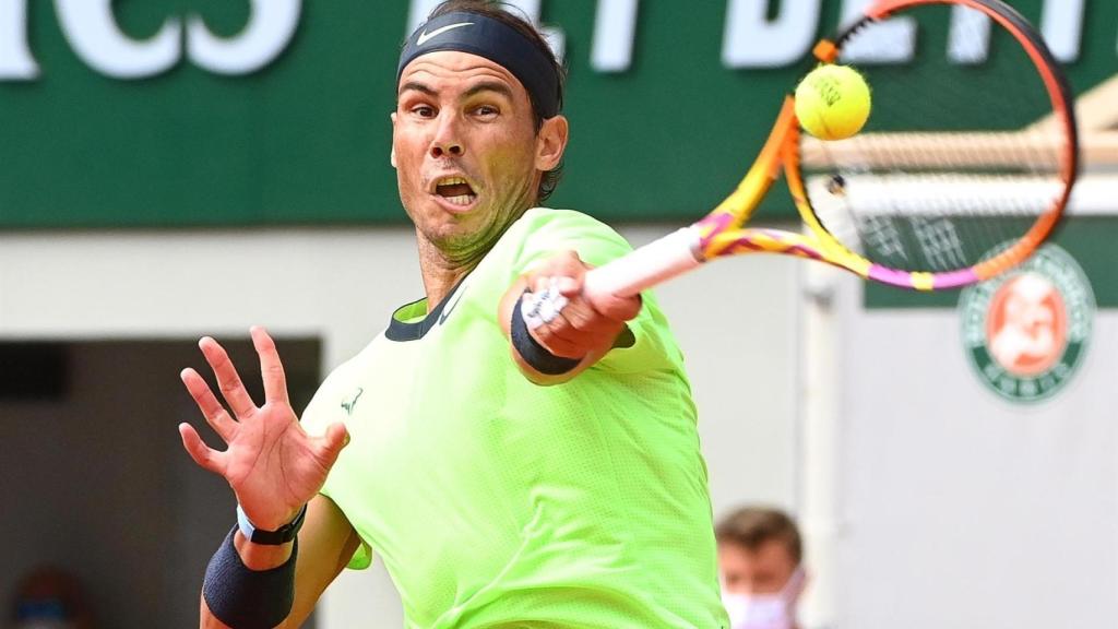 Nadal, durante su partido ante Diego Schwartzman.