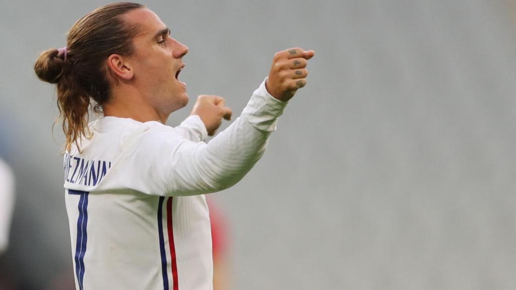 Antoine Griezmann celebra un gol con Francia