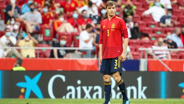 Diego Llorente, en el partido con la Selección frente a Portugal