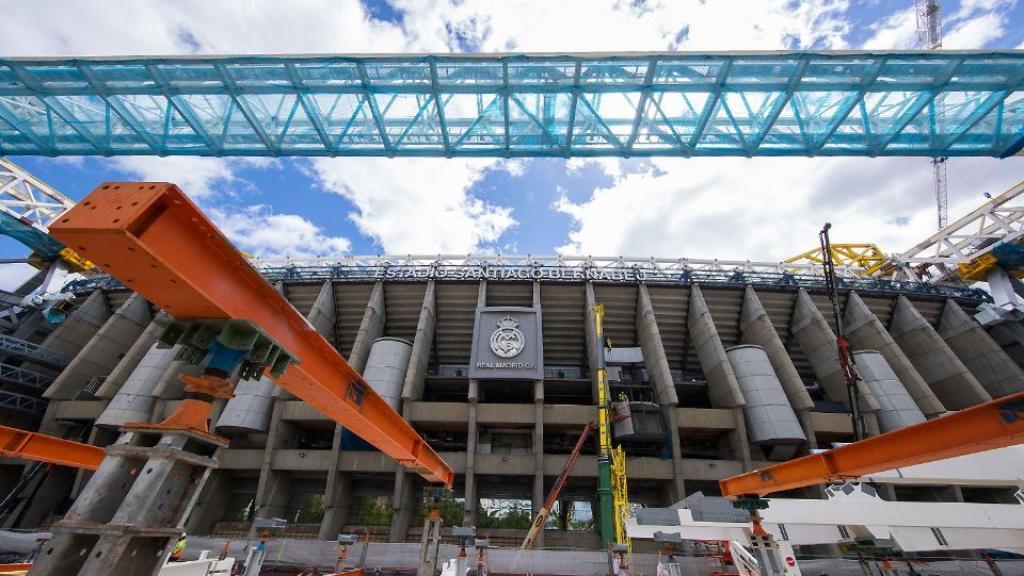 El estadio Santiago Bernabéu en obras