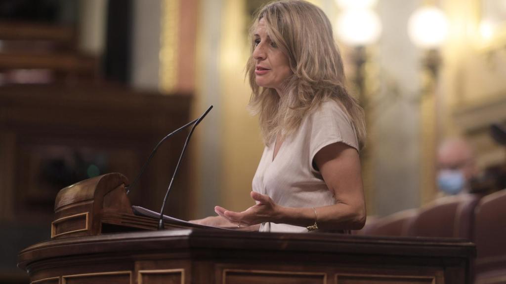 Yolanda Díaz, ministra de Trabajo y Economía Social, en el Congreso.