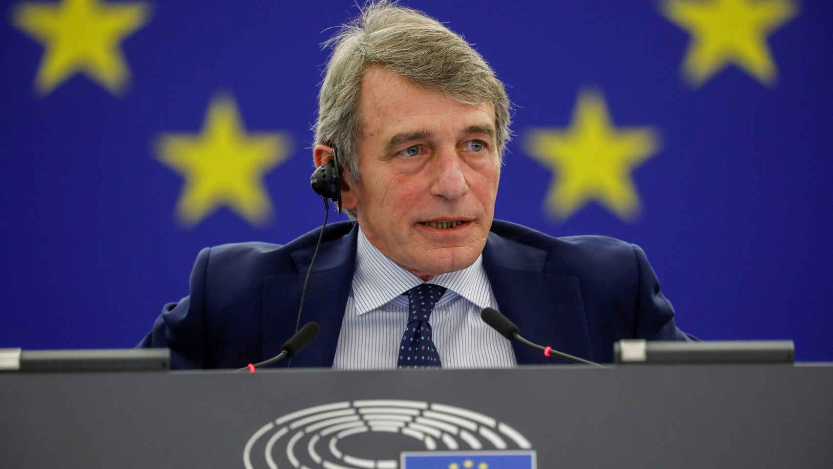 El presidente de la Eurocámara, David Sassoli