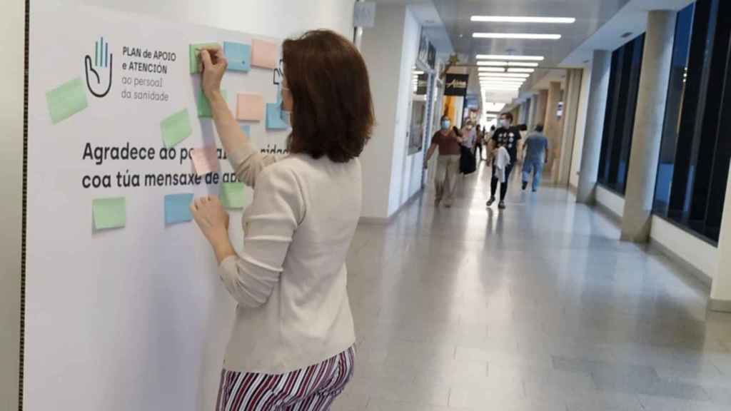 El área sanitaria de Vigo habilita espacios de agradecimiento para los sanitarios