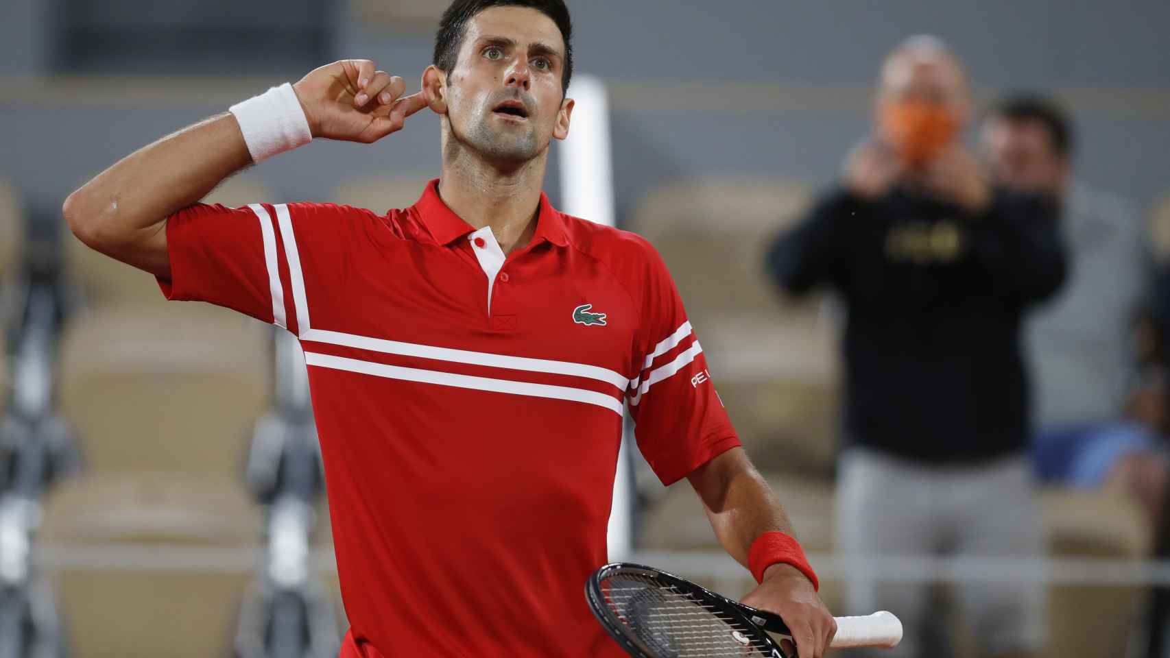 Djokovic, durante el partido ante Nadal en Roland Garros.