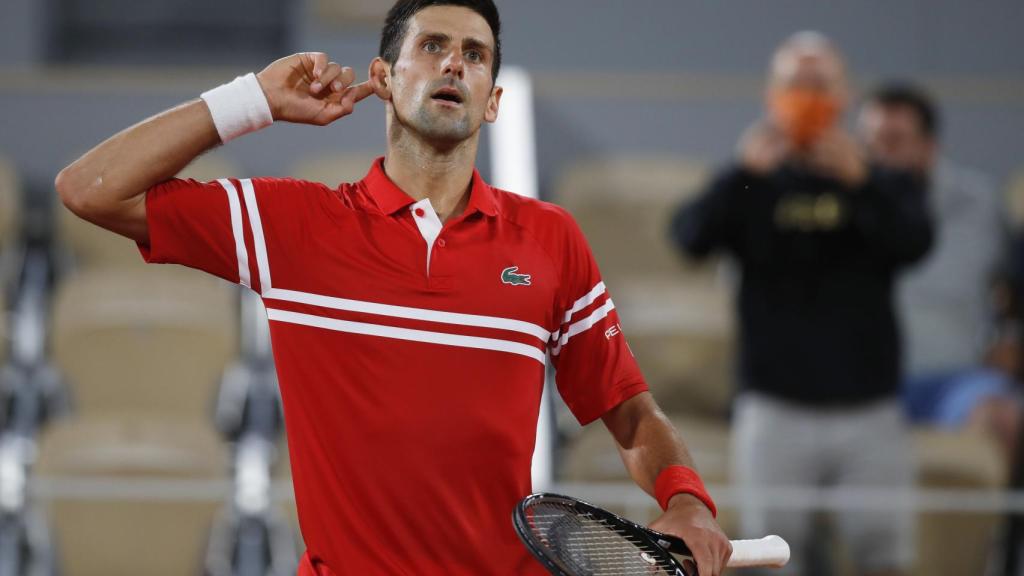 Djokovic, durante el partido ante Nadal en Roland Garros.