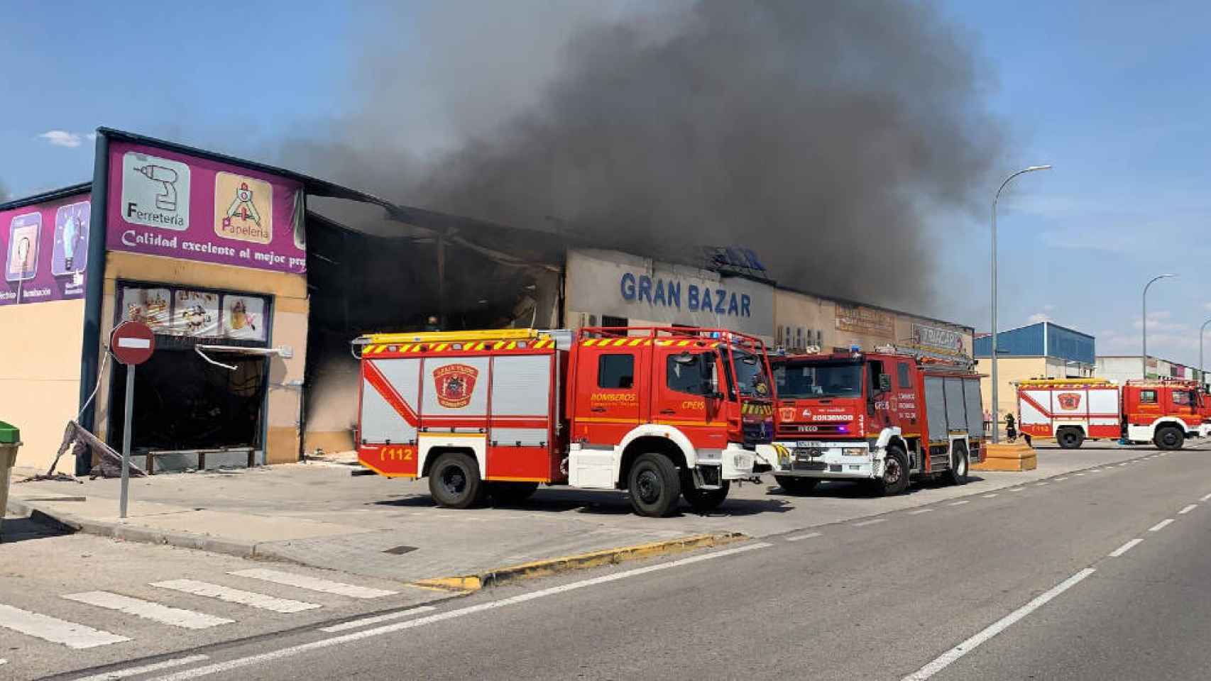 Una imagen de los bomberos trabajando en la zona (Foto: Twitter 112 Castilla-La Mancha)