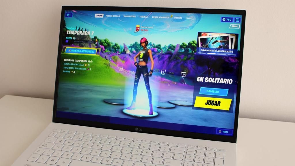 El LG Gram con Fortnite.