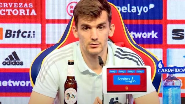 Diego Llorente, en rueda de prensa