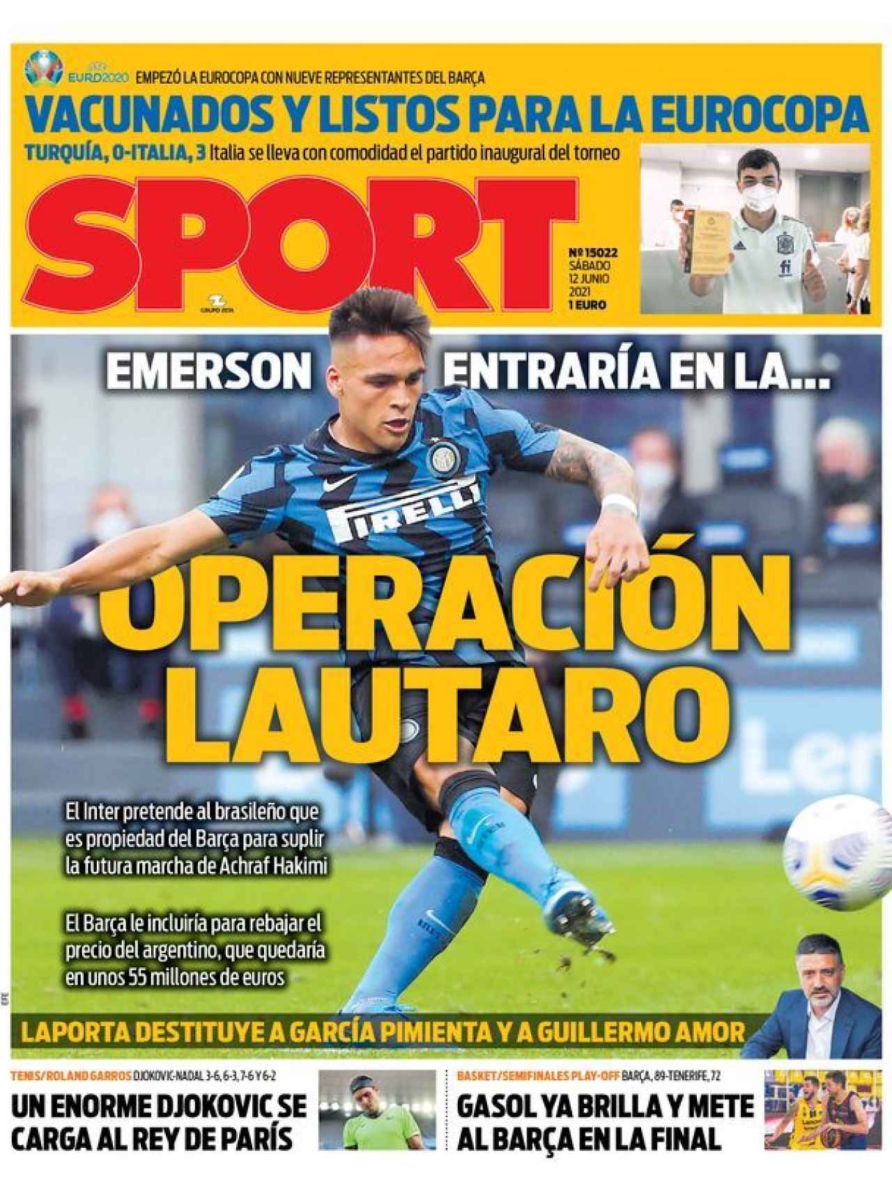 La portada del diario Sport (12/06/2021)